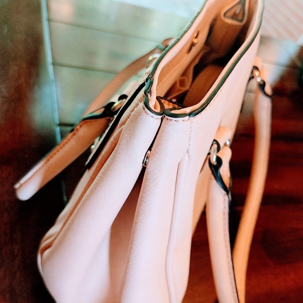 .Blush Pink Satchel with Shoulder Strap - Picture 10 of 11